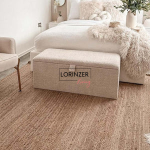 Boucle blanket ottoman box