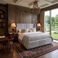 Aurello Ottoman Storage Wingback Bed
