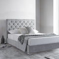 Neri Grey Naple Soft Velvet Upholstered Bed lorinzer living - 5